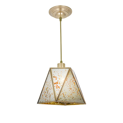 Abat-jour en verre conique nordique contemporain en cuivre complet 1 - Suspension lumineuse pour salle à manger 