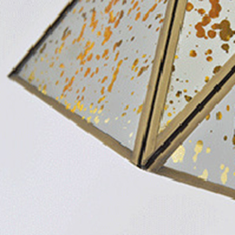 Abat-jour en verre conique nordique contemporain en cuivre complet 1 - Suspension lumineuse pour salle à manger 