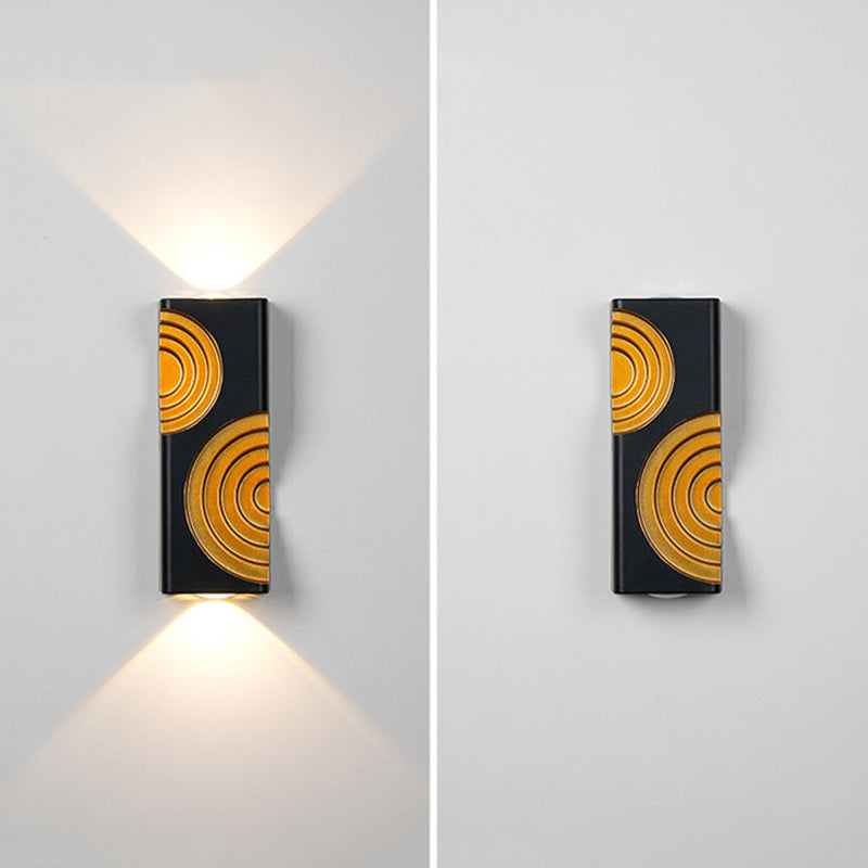 Lámpara Aplique de Pared LED de Cubo Rectangular de Aluminio Impermeable de Simplicidad Moderna para Patios Exteriores 