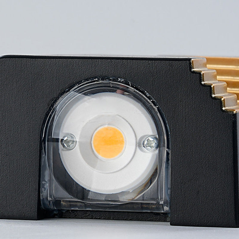Lámpara Aplique de Pared LED de Cubo Rectangular de Aluminio Impermeable de Simplicidad Moderna para Patios Exteriores 