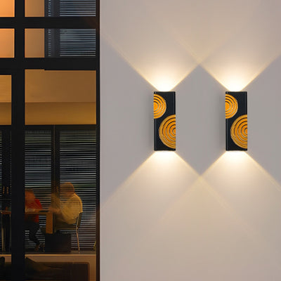 Lámpara Aplique de Pared LED de Cubo Rectangular de Aluminio Impermeable de Simplicidad Moderna para Patios Exteriores 
