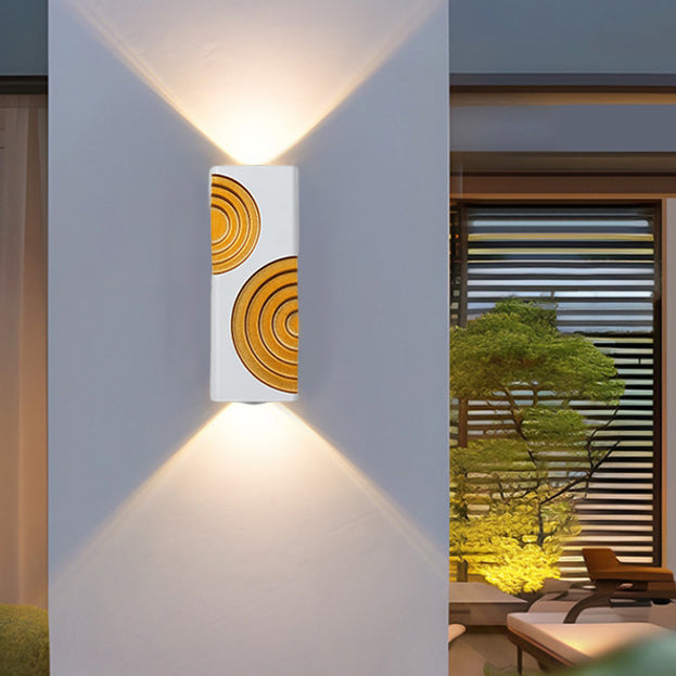 Moderne Einfachheit Wasserdichter Rechteckiger Würfel Aluminium LED Wandlampe Für Außenbereiche 