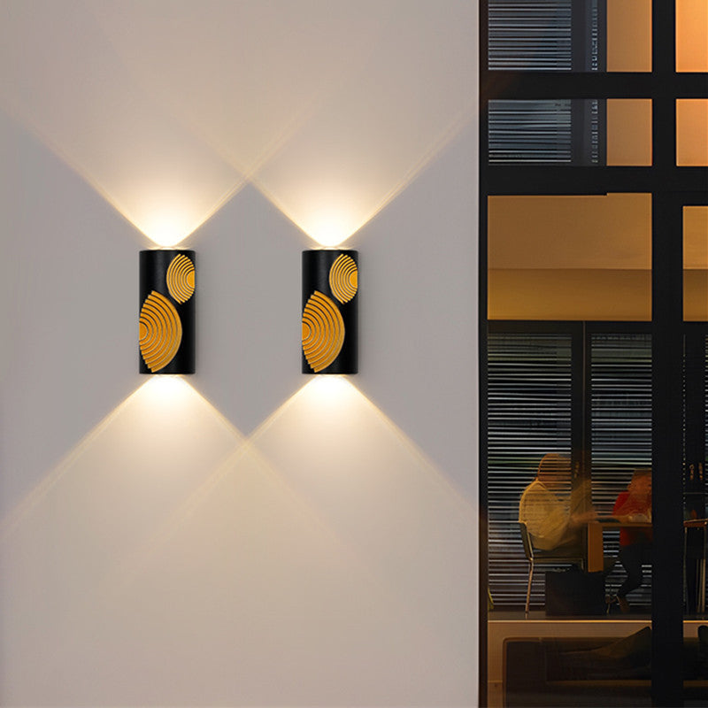 Lámpara Aplique de Pared LED de Cubo Rectangular de Aluminio Impermeable de Simplicidad Moderna para Patios Exteriores 
