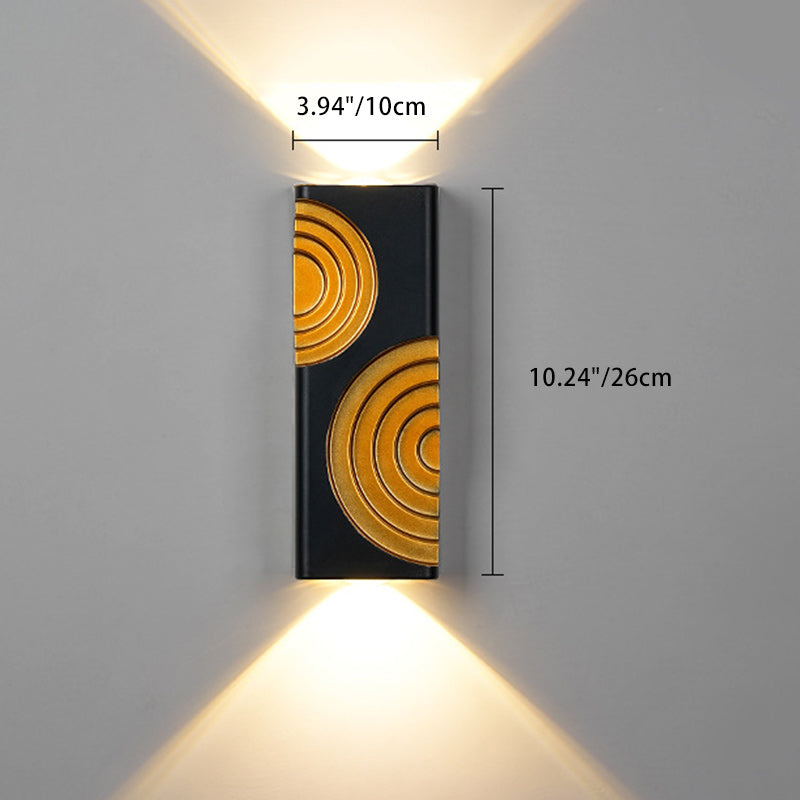 Lámpara Aplique de Pared LED de Cubo Rectangular de Aluminio Impermeable de Simplicidad Moderna para Patios Exteriores 