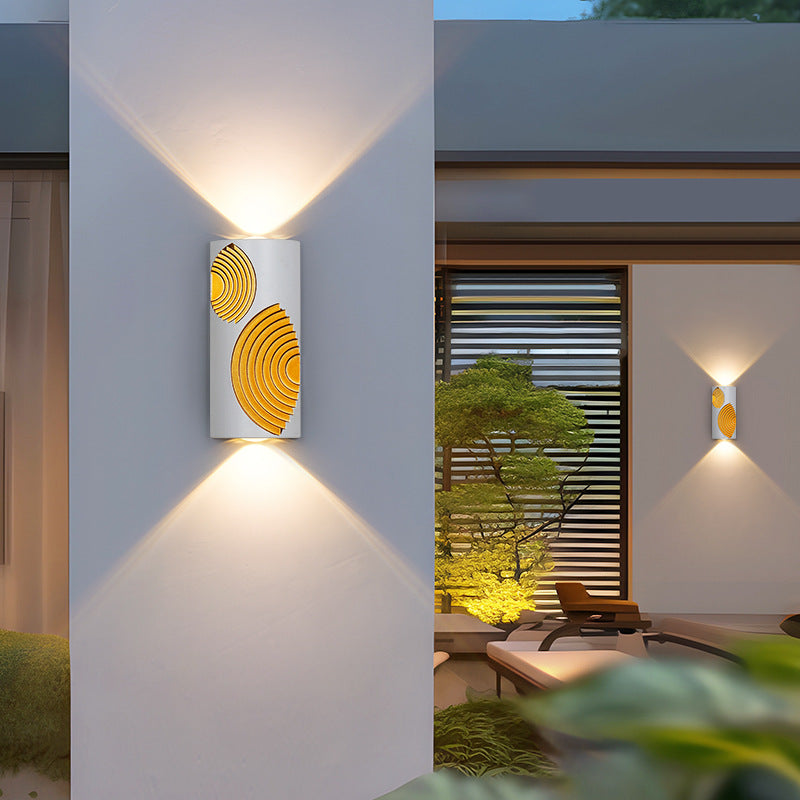 Moderne Einfachheit Wasserdichter Rechteckiger Würfel Aluminium LED Wandlampe Für Außenbereiche 