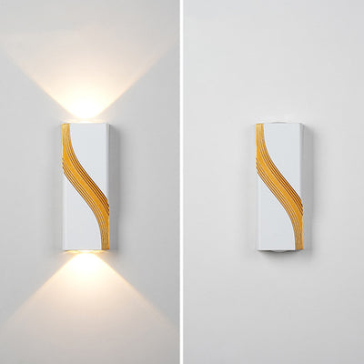 Lámpara Aplique de Pared LED de Cubo Rectangular de Aluminio Impermeable de Simplicidad Moderna para Patios Exteriores 