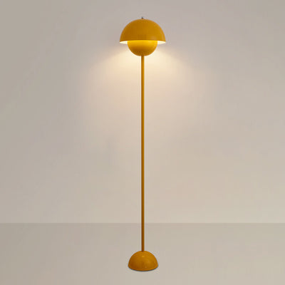 Contemporary Scandinavian Mushroom Hardware Iron Lampshade 1 - Light Standing Floor Lamp For Living Room
