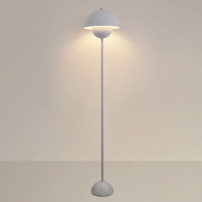 Contemporary Scandinavian Mushroom Hardware Iron Lampshade 1 - Light Standing Floor Lamp For Living Room