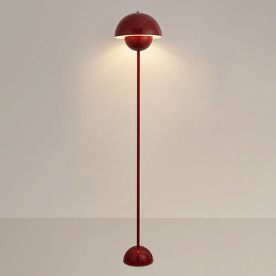 Contemporary Scandinavian Mushroom Hardware Iron Lampshade 1 - Light Standing Floor Lamp For Living Room