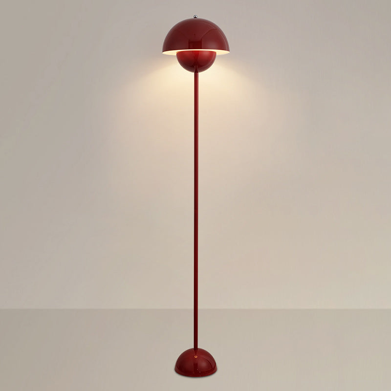 Contemporary Scandinavian Mushroom Hardware Iron Lampshade 1 - Light Standing Floor Lamp For Living Room