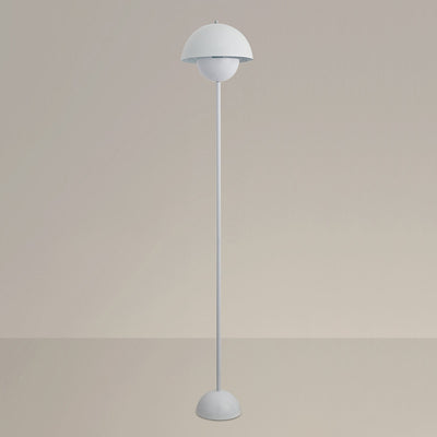 Contemporary Scandinavian Mushroom Hardware Iron Lampshade 1 - Light Standing Floor Lamp For Living Room