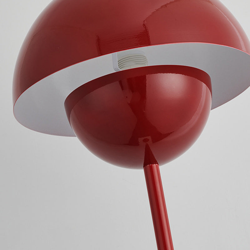 Contemporary Scandinavian Mushroom Hardware Iron Lampshade 1 - Light Standing Floor Lamp For Living Room