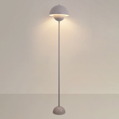 Contemporary Scandinavian Mushroom Hardware Iron Lampshade 1 - Light Standing Floor Lamp For Living Room