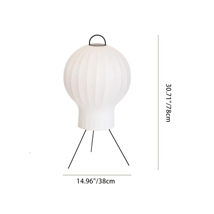 Contemporary Creative Jellyfish Shape Iron Imitation Silk Lampshade 1 - Light Standing Floor Lamp For Living Room