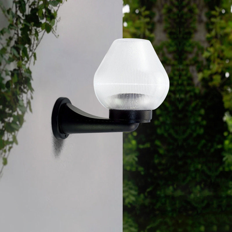 Lámpara Aplique de Pared Impermeable de 1 Luz Ovalada de PC UV de Poliestireno Minimalista Moderna para Patios Exteriores 