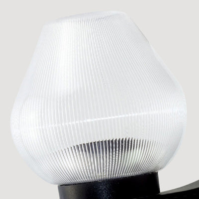 Lámpara Aplique de Pared Impermeable de 1 Luz Ovalada de PC UV de Poliestireno Minimalista Moderna para Patios Exteriores 
