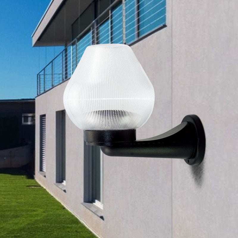 Lámpara Aplique de Pared Impermeable de 1 Luz Ovalada de PC UV de Poliestireno Minimalista Moderna para Patios Exteriores 