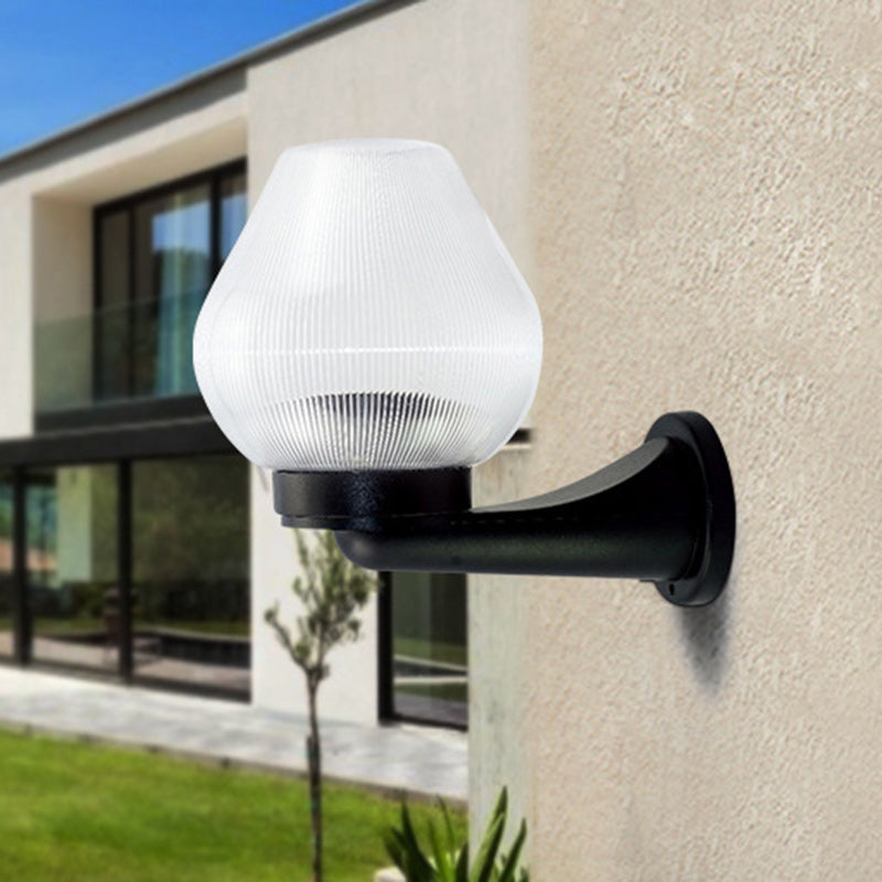 Lámpara Aplique de Pared Impermeable de 1 Luz Ovalada de PC UV de Poliestireno Minimalista Moderna para Patios Exteriores 