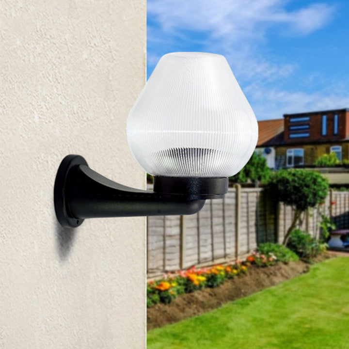 Lámpara Aplique de Pared Impermeable de 1 Luz Ovalada de PC UV de Poliestireno Minimalista Moderna para Patios Exteriores 