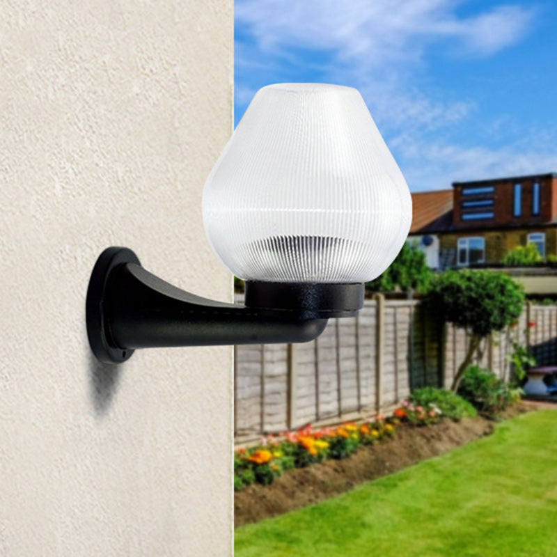 Lámpara Aplique de Pared Impermeable de 1 Luz Ovalada de PC UV de Poliestireno Minimalista Moderna para Patios Exteriores 