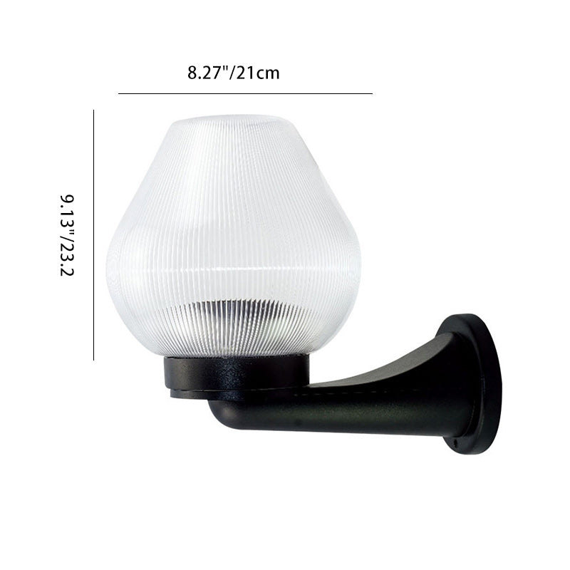 Lámpara Aplique de Pared Impermeable de 1 Luz Ovalada de PC UV de Poliestireno Minimalista Moderna para Patios Exteriores 