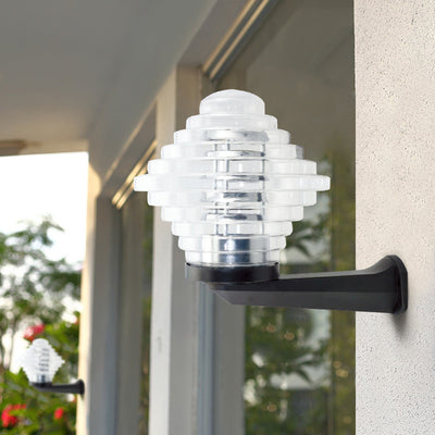 Lámpara de Aplique de Pared para Exteriores con Forma de Pirámide Impermeable de Simplicidad Moderna Poliestireno UV PC 1 Luz para Patios 