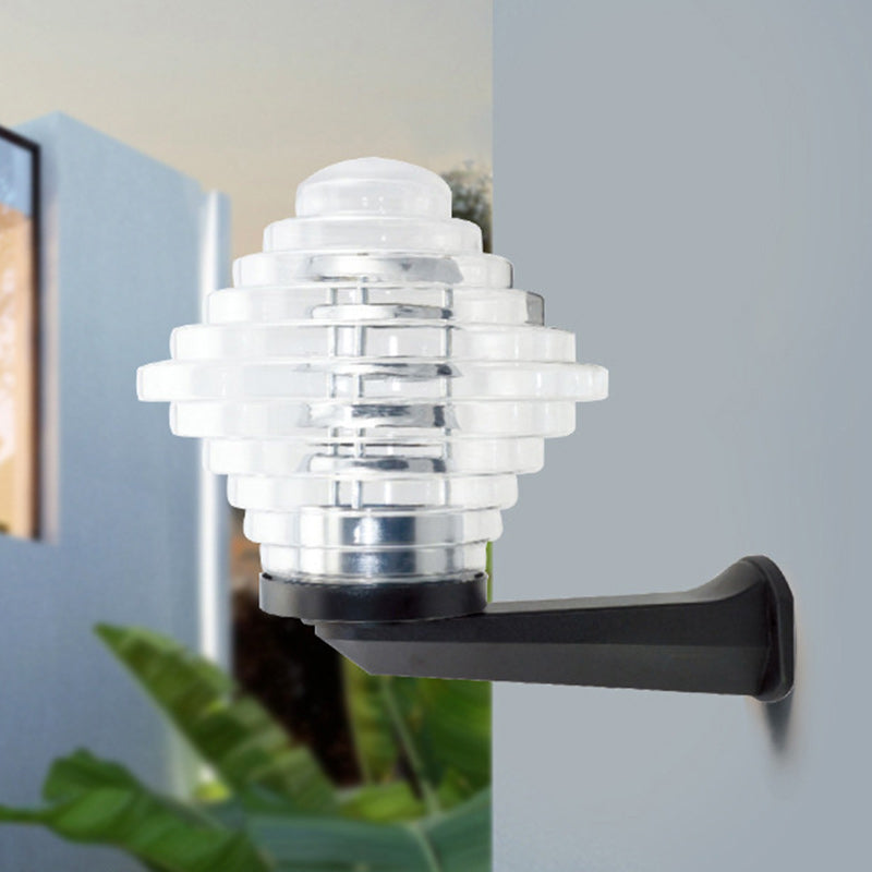 Lámpara de Aplique de Pared para Exteriores con Forma de Pirámide Impermeable de Simplicidad Moderna Poliestireno UV PC 1 Luz para Patios 