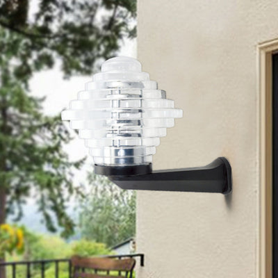 Lámpara de Aplique de Pared para Exteriores con Forma de Pirámide Impermeable de Simplicidad Moderna Poliestireno UV PC 1 Luz para Patios 