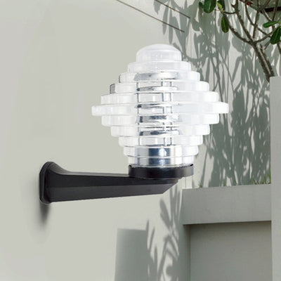 Lámpara de Aplique de Pared para Exteriores con Forma de Pirámide Impermeable de Simplicidad Moderna Poliestireno UV PC 1 Luz para Patios 