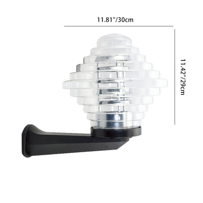 Lámpara de Aplique de Pared para Exteriores con Forma de Pirámide Impermeable de Simplicidad Moderna Poliestireno UV PC 1 Luz para Patios 