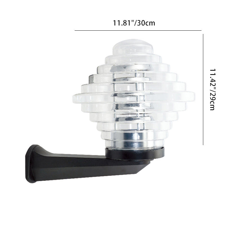 Lámpara de Aplique de Pared para Exteriores con Forma de Pirámide Impermeable de Simplicidad Moderna Poliestireno UV PC 1 Luz para Patios 