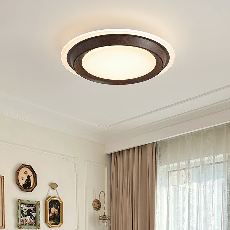 Moderne Art Deco Runde PC ABS Acryl LED Deckenventilatorleuchte für das Schlafzimmer 