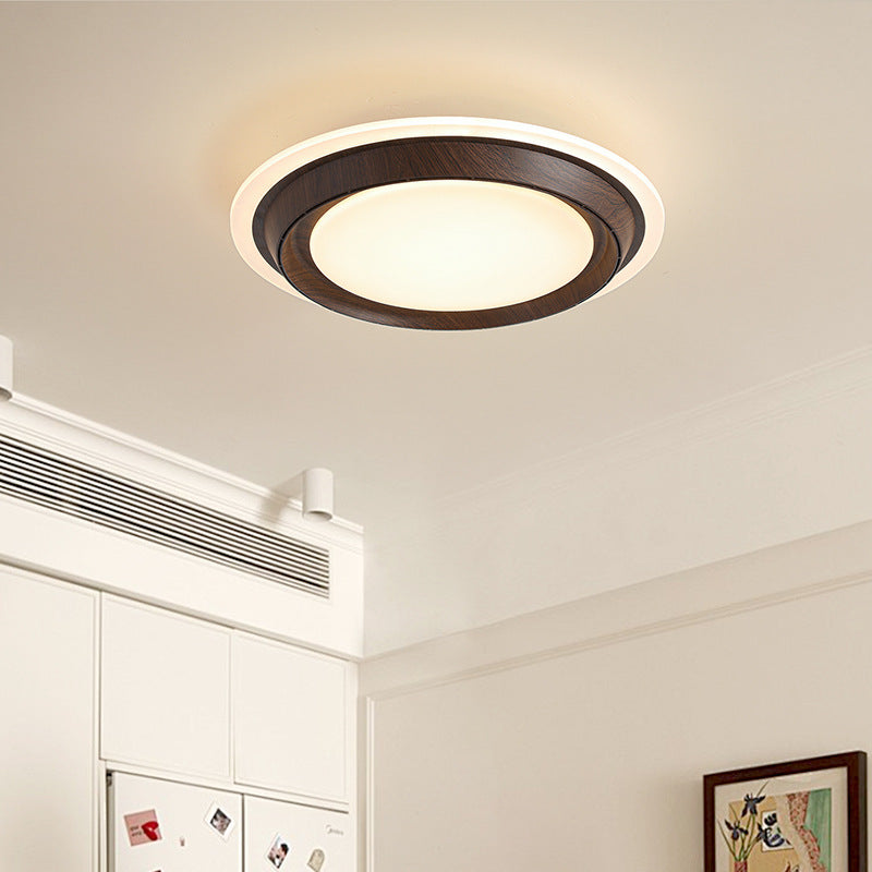 Moderne Art Deco Runde PC ABS Acryl LED Deckenventilatorleuchte für das Schlafzimmer 