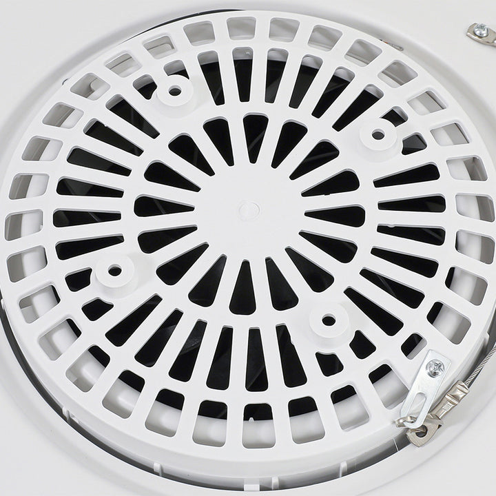 Modern Art Deco Round PC ABS Acrylic LED Semi-Flush Mount Ceiling Fan Light For Bedroom