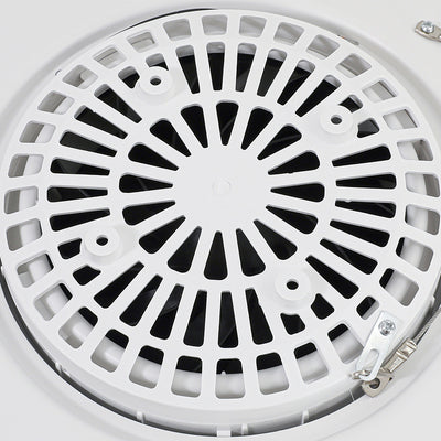 Moderne Art Deco Runde PC ABS Acryl LED Deckenventilatorleuchte für das Schlafzimmer 