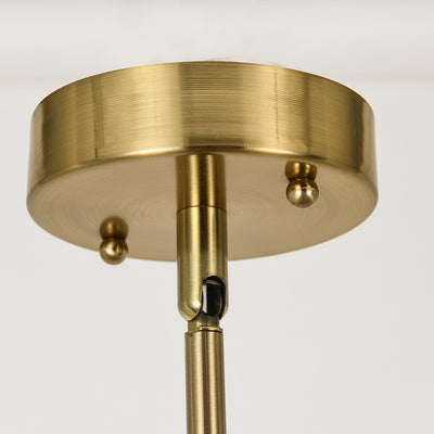 Zeitgenössischer skandinavischer polygonaler Würfel-Kupfer-Glas-Lampenschirm 1 - Licht-Pendelleuchte für das Esszimmer 