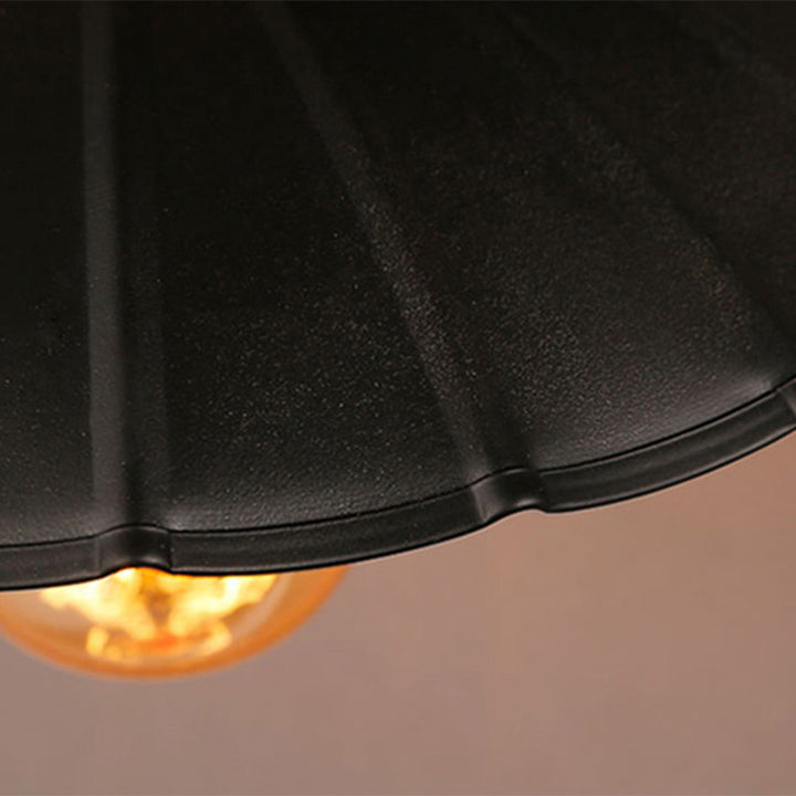 Contemporary Industrial Umbrella Shape Iron Lampshade Hardware Glass 1 - Light Wall Sconce Lamp For Dining Room