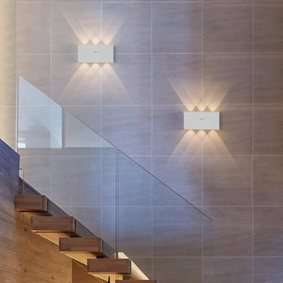 Moderne minimalistische rechteckige LED-Wandleuchte aus Vollaluminium mit menschlicher Körpersensorik für das Wohnzimmer 