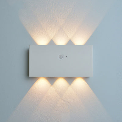 Moderne minimalistische rechteckige LED-Wandleuchte aus Vollaluminium mit menschlicher Körpersensorik für das Wohnzimmer 
