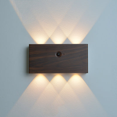 Moderne minimalistische rechteckige LED-Wandleuchte aus Vollaluminium mit menschlicher Körpersensorik für das Wohnzimmer 