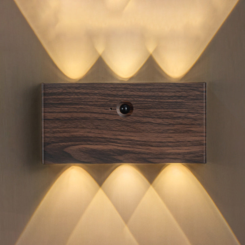 Moderne minimalistische rechteckige LED-Wandleuchte aus Vollaluminium mit menschlicher Körpersensorik für das Wohnzimmer 