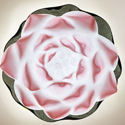 Plafonnier semi-encastré en résine en forme de lotus chinois traditionnel 1 - Lumière pour salon 
