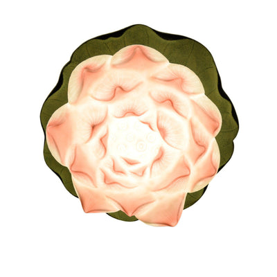 Plafonnier semi-encastré en résine en forme de lotus chinois traditionnel 1 - Lumière pour salon 