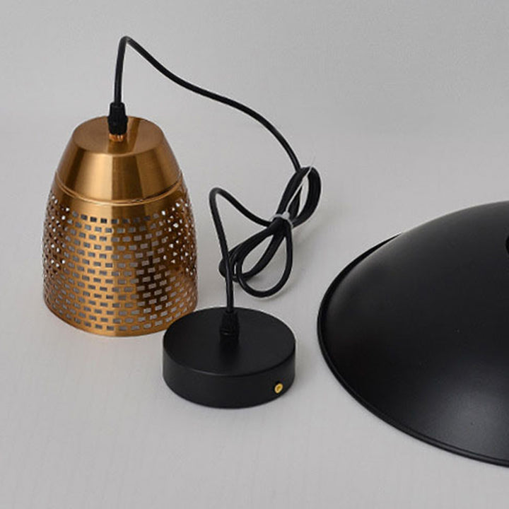Abat-jour en aluminium en forme de bol scandinave contemporain 1 - Suspension lumineuse pour salle à manger 