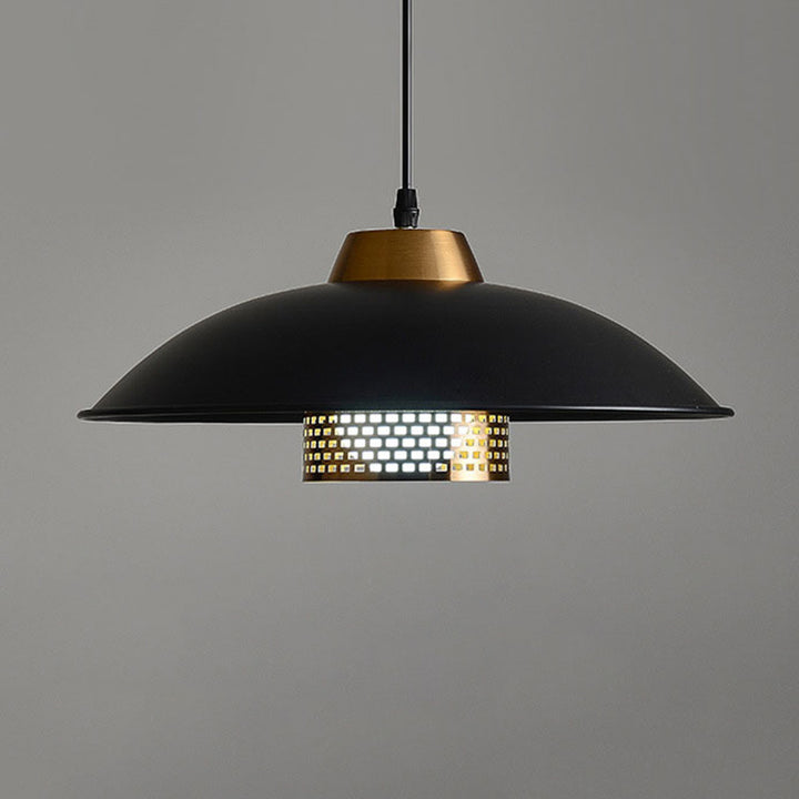 Abat-jour en aluminium en forme de bol scandinave contemporain 1 - Suspension lumineuse pour salle à manger 