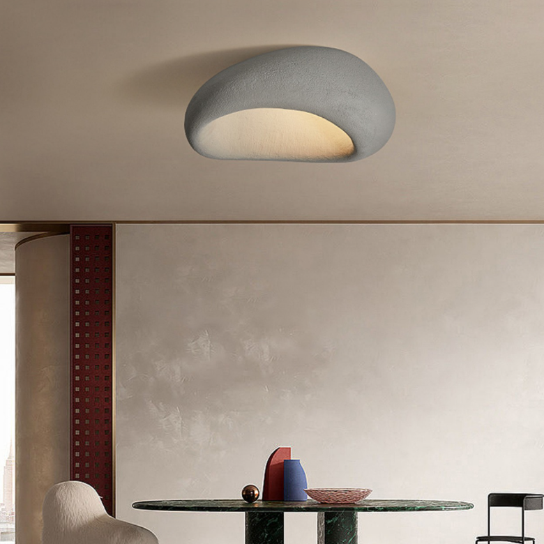 Zeitgenössische skandinavische Polystyrol-Lampenschirm 1 - Licht Deckenleuchte für Wohnzimmer 