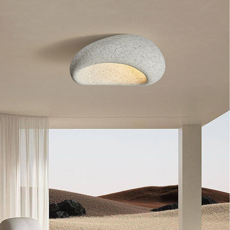 Pantalla de lámpara de poliestireno escandinava contemporánea 1 - Luz de montaje empotrado para techo en la sala de estar 