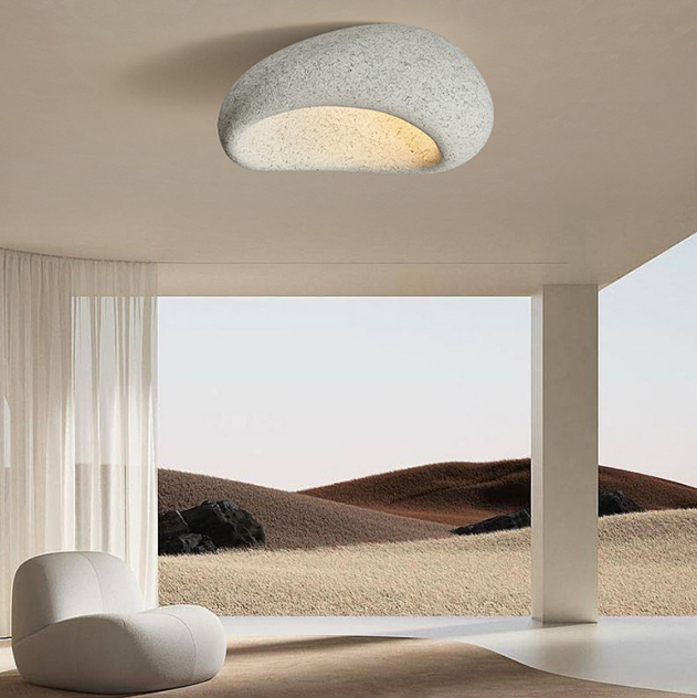 Zeitgenössische skandinavische Polystyrol-Lampenschirm 1 - Licht Deckenleuchte für Wohnzimmer 