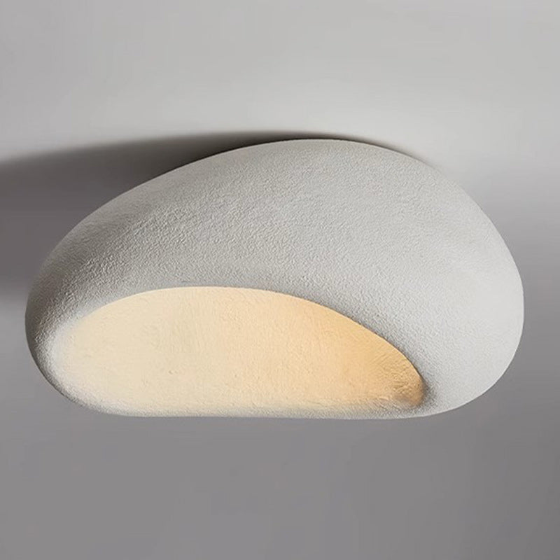 Pantalla de lámpara de poliestireno escandinava contemporánea 1 - Luz de montaje empotrado para techo en la sala de estar 
