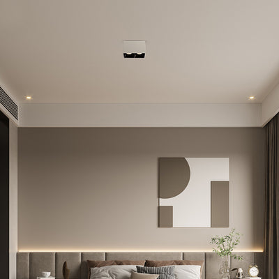 Moderna Minimalista Cuadrada Cubo Pantalla de Aluminio Luz LED de Montaje al Ras en el Techo Para Sala de Estar 